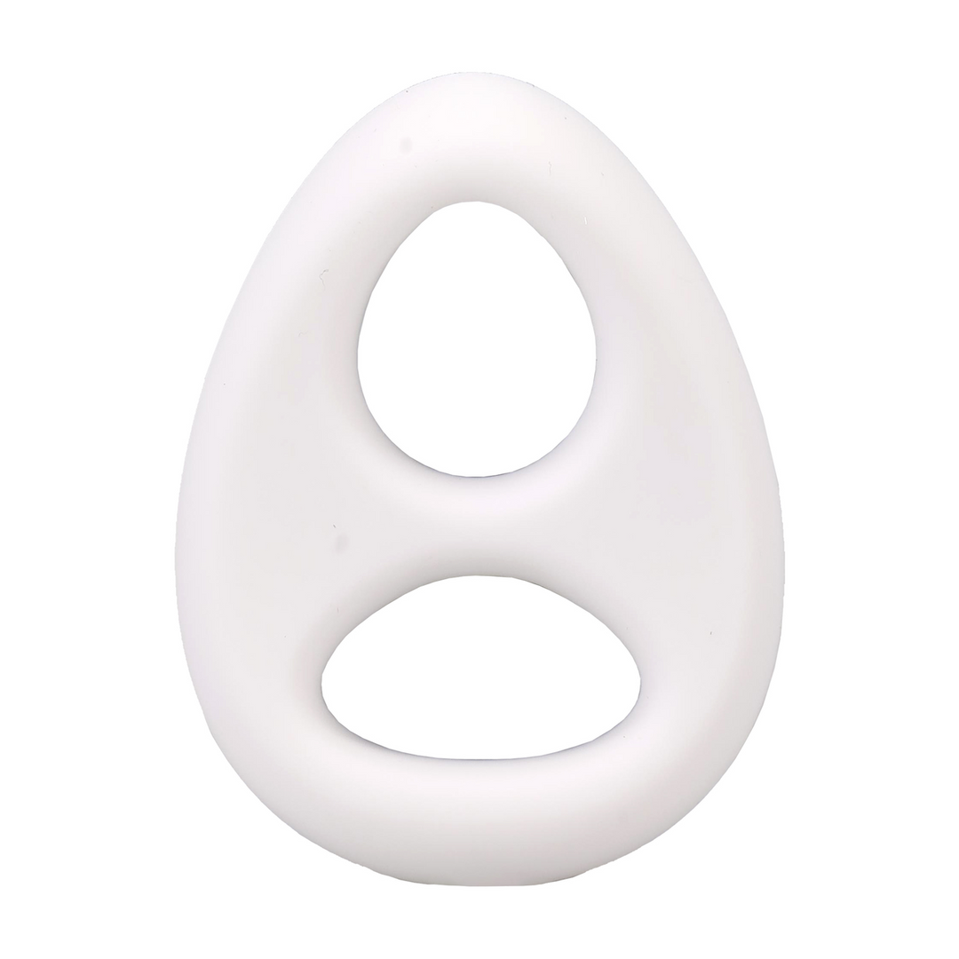 The Code - Silicone Cockring with Bandana - White