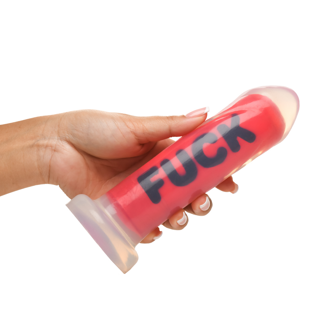 FUCK - Silicone Dildo - Red