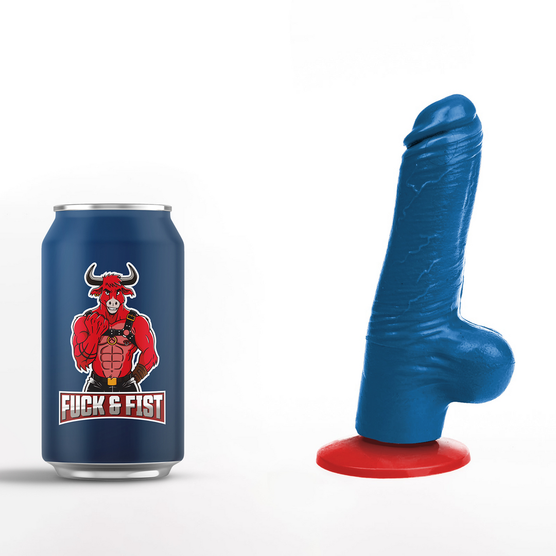 Tyr S - Realistic Dildo with Balls - 4.1 / 10,5 cm - Blue