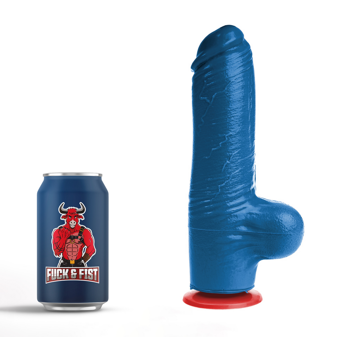 Tyr L - Realistic Dildo with Balls - 6.3 / 16 cm - Blue