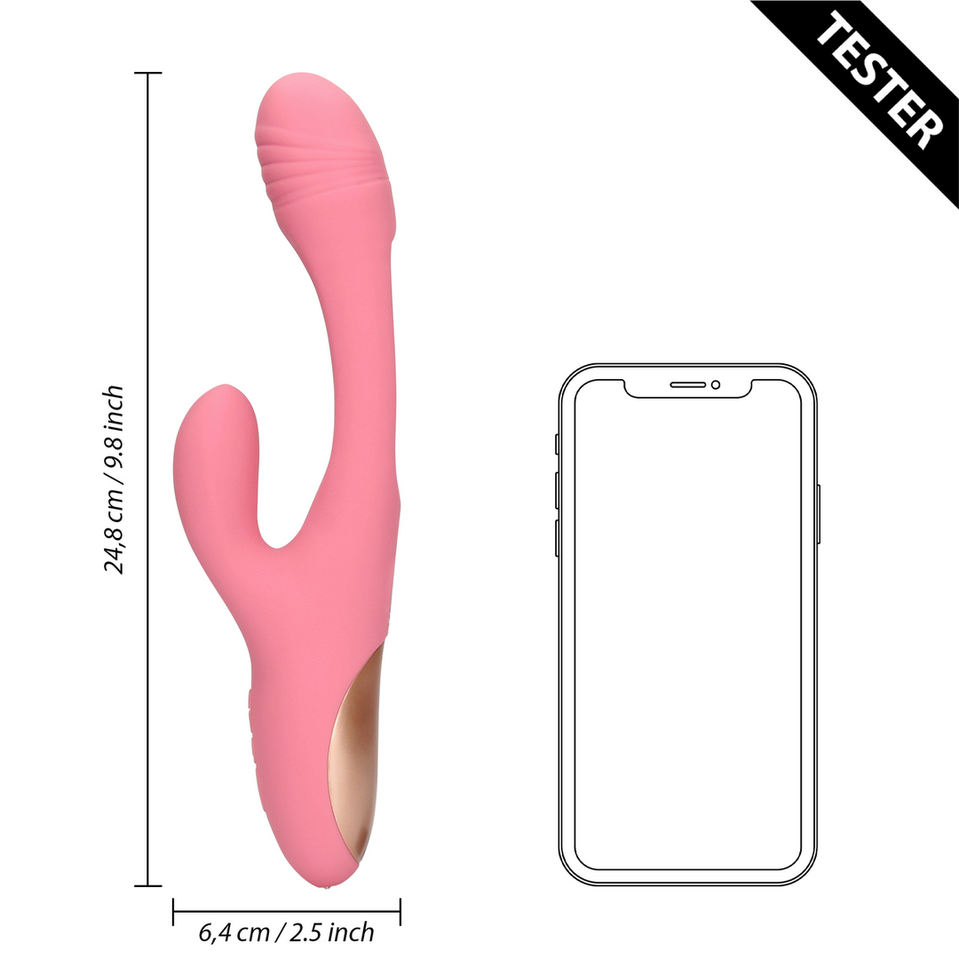 Flapping G-Spot Rabbit Vibrator - Pink Arabesque