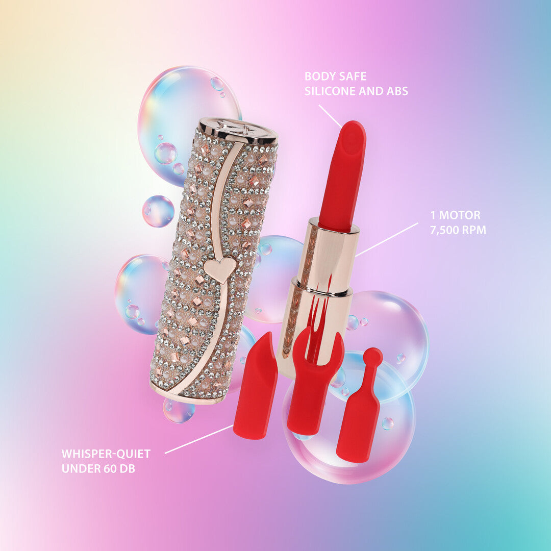 Tiffany - Lipstick Vibrator with 4 Attachments