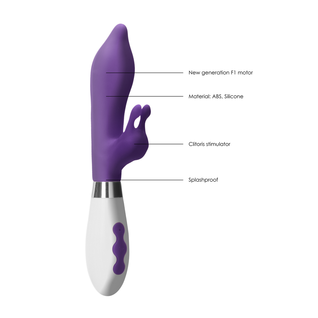 Adonis - Rechargeable Rabbit Vibrator - Purple