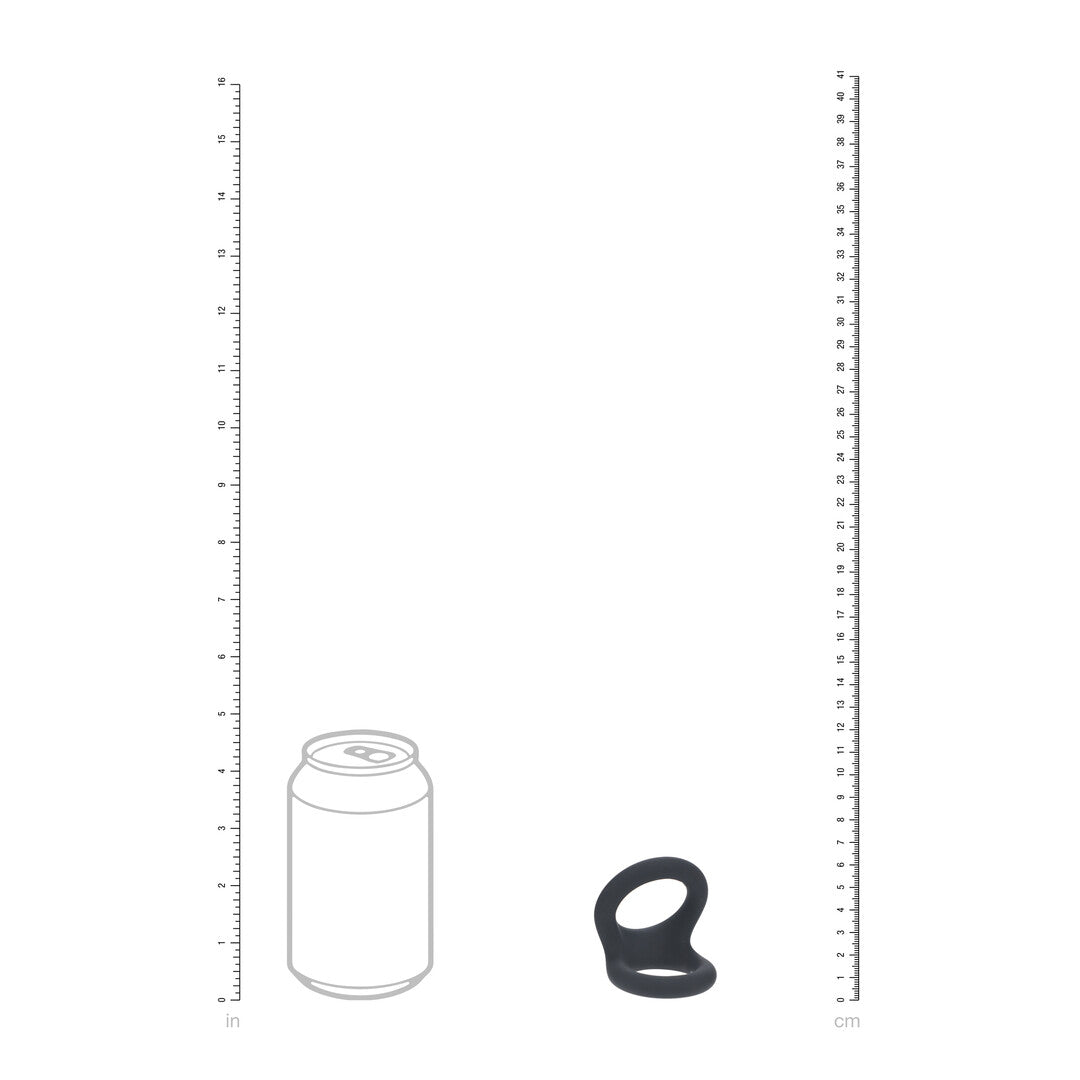Double O Silicone Cockring - M - Black