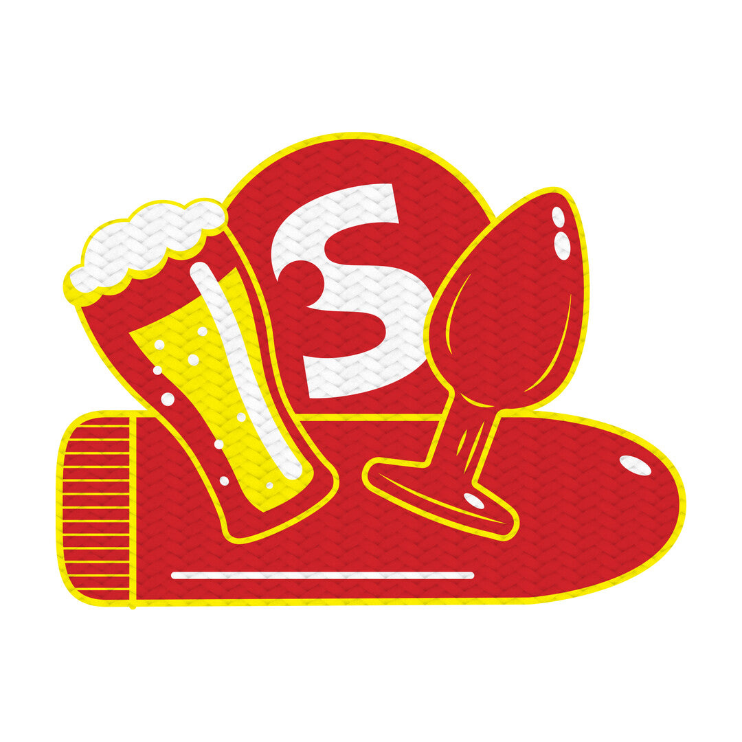 Woven Badge - Buttplug and Beer