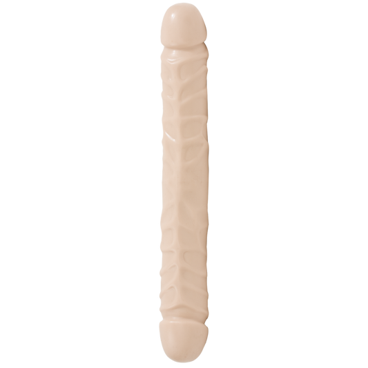 Jr. Veined Double Header - Dildo with Double Ends - 12 / 30 cm