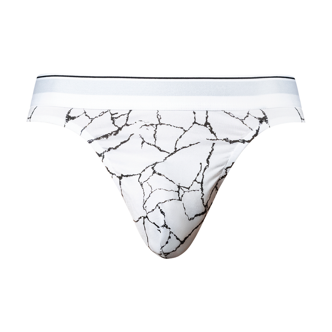 Thong - L/XL - White Marble