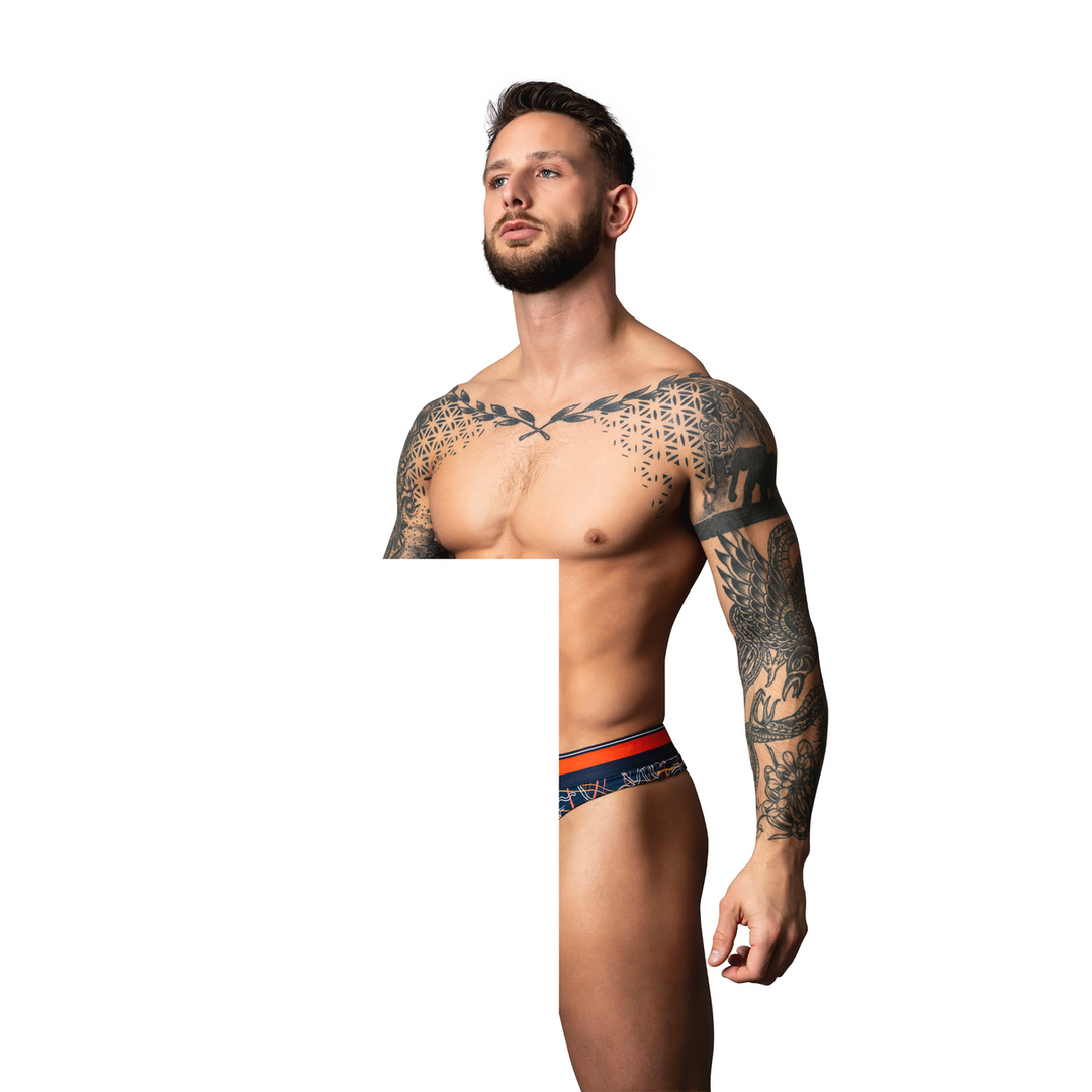 Thong - L/XL - White Marble
