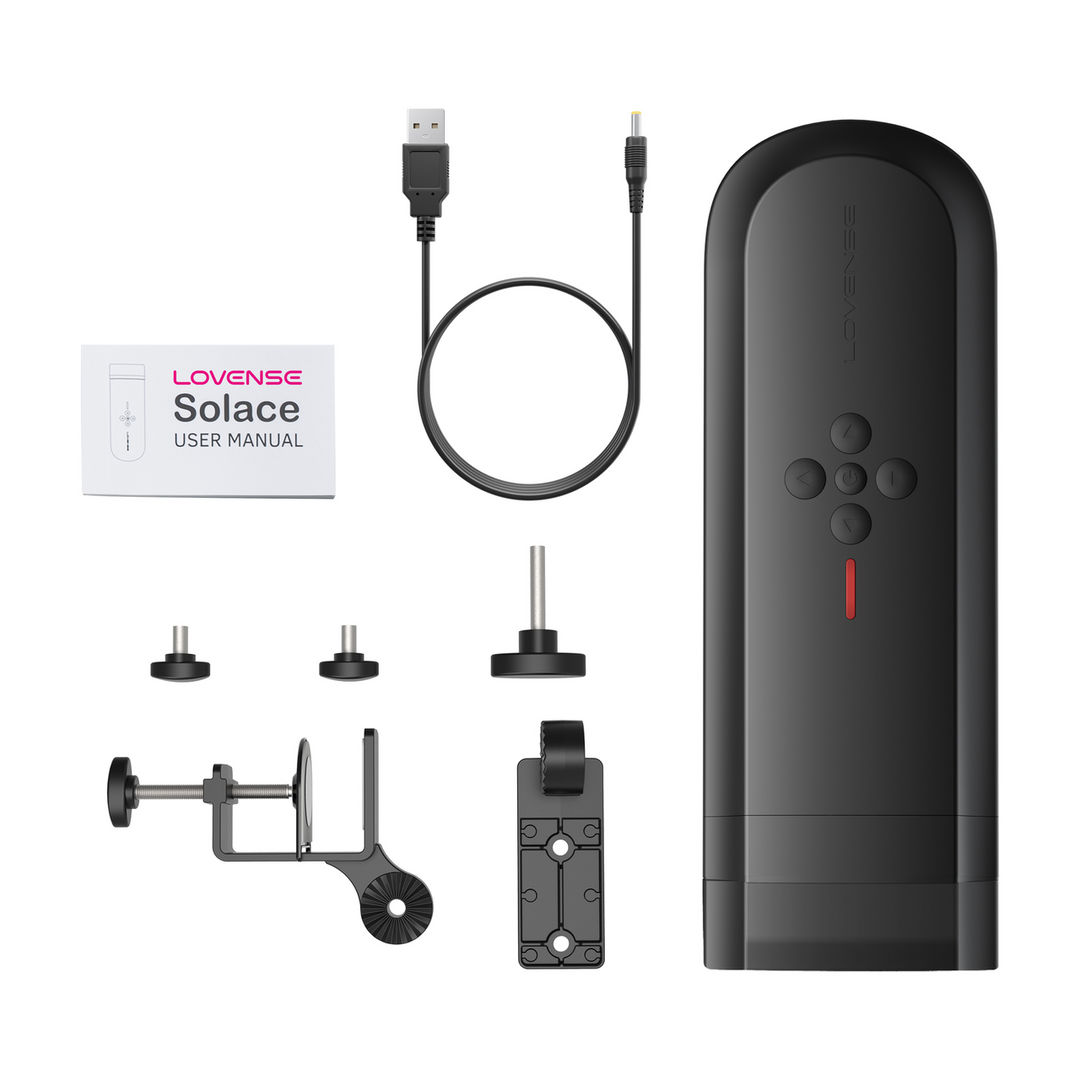 Solace - App-controlled Automatic Thrusting Male Masturbator - Black