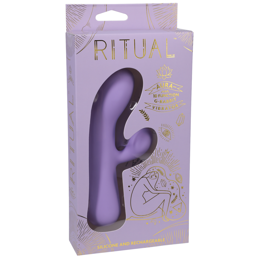 Aura - Rechargeable Silicone Rabbit Vibe - Lilac