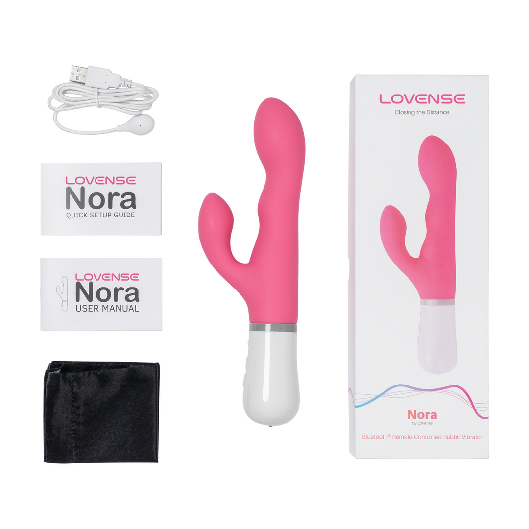 Nora - Bluetooth Remote Control Rabbit Vibrator - Pink