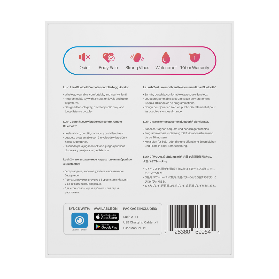Lush 2 - Powerful App-controlled Wearable G-spot Egg Vibrator - Pink
