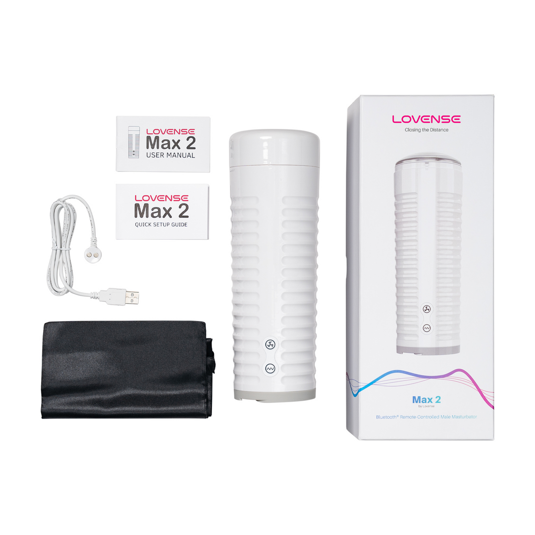 Max 2 - Bluetooth App-controlled Male Masturbator - White