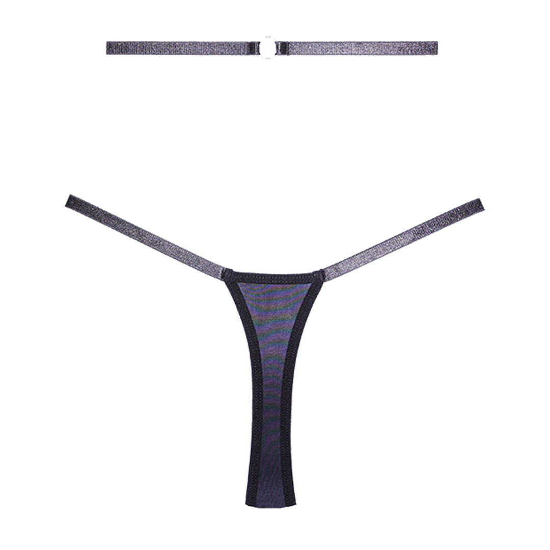 Cherished - Lace and Mesh Thong - OS