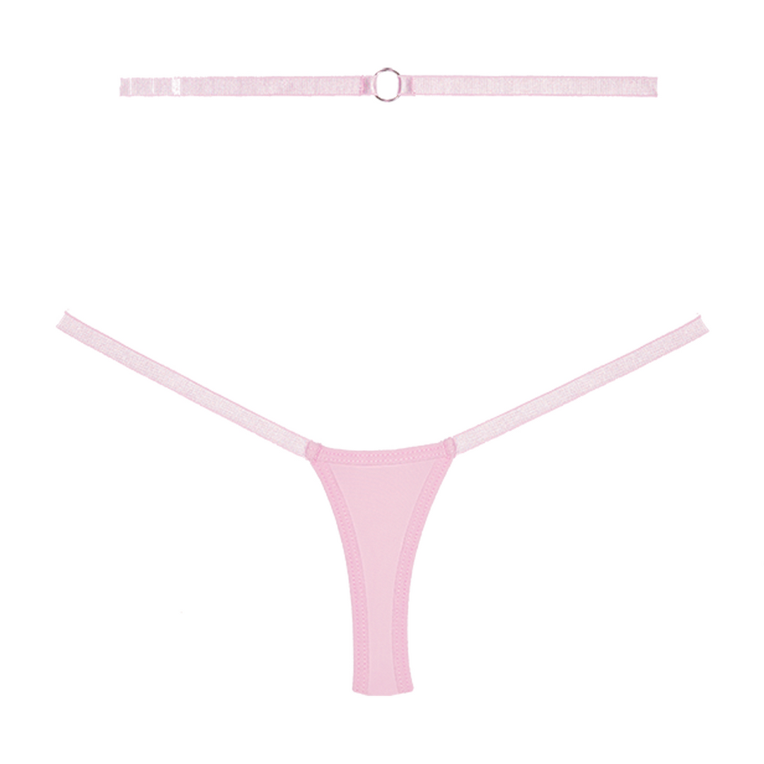 Cherished - Lace and Mesh Thong - OS