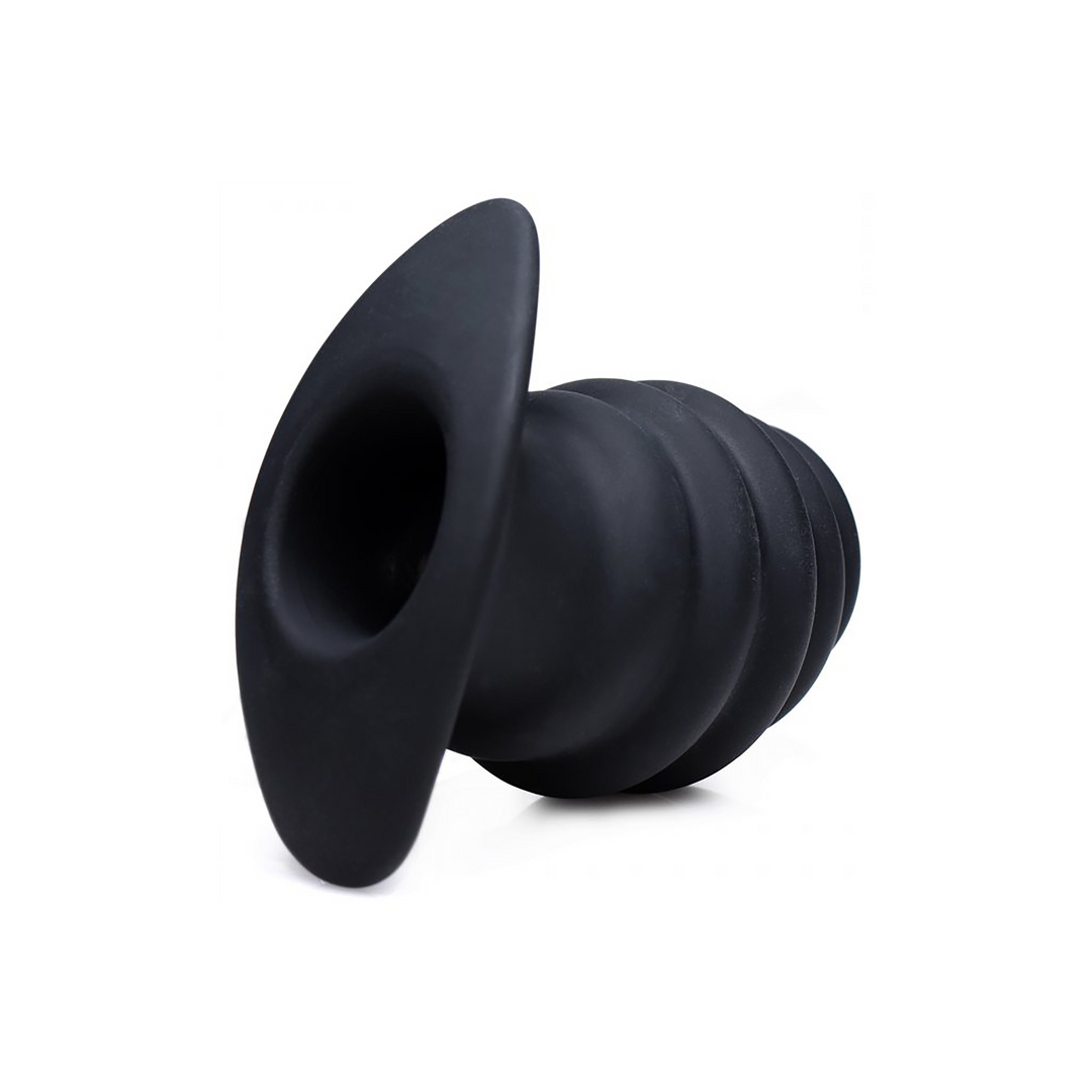 Hive Ass Tunnel - Silicone Ribbed Hollow Anal Plug - Large