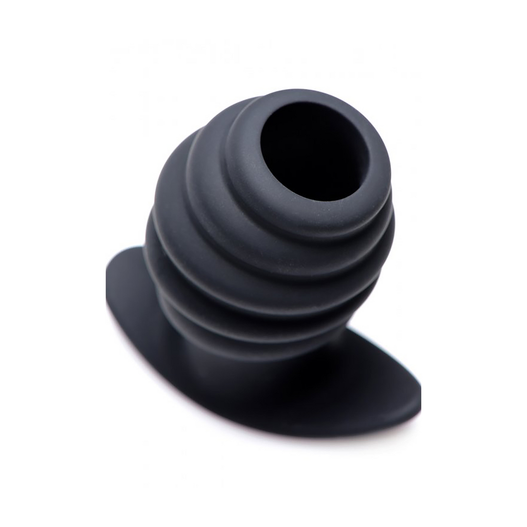 Hive Ass Tunnel - Silicone Ribbed Hollow Anal Plug - Large