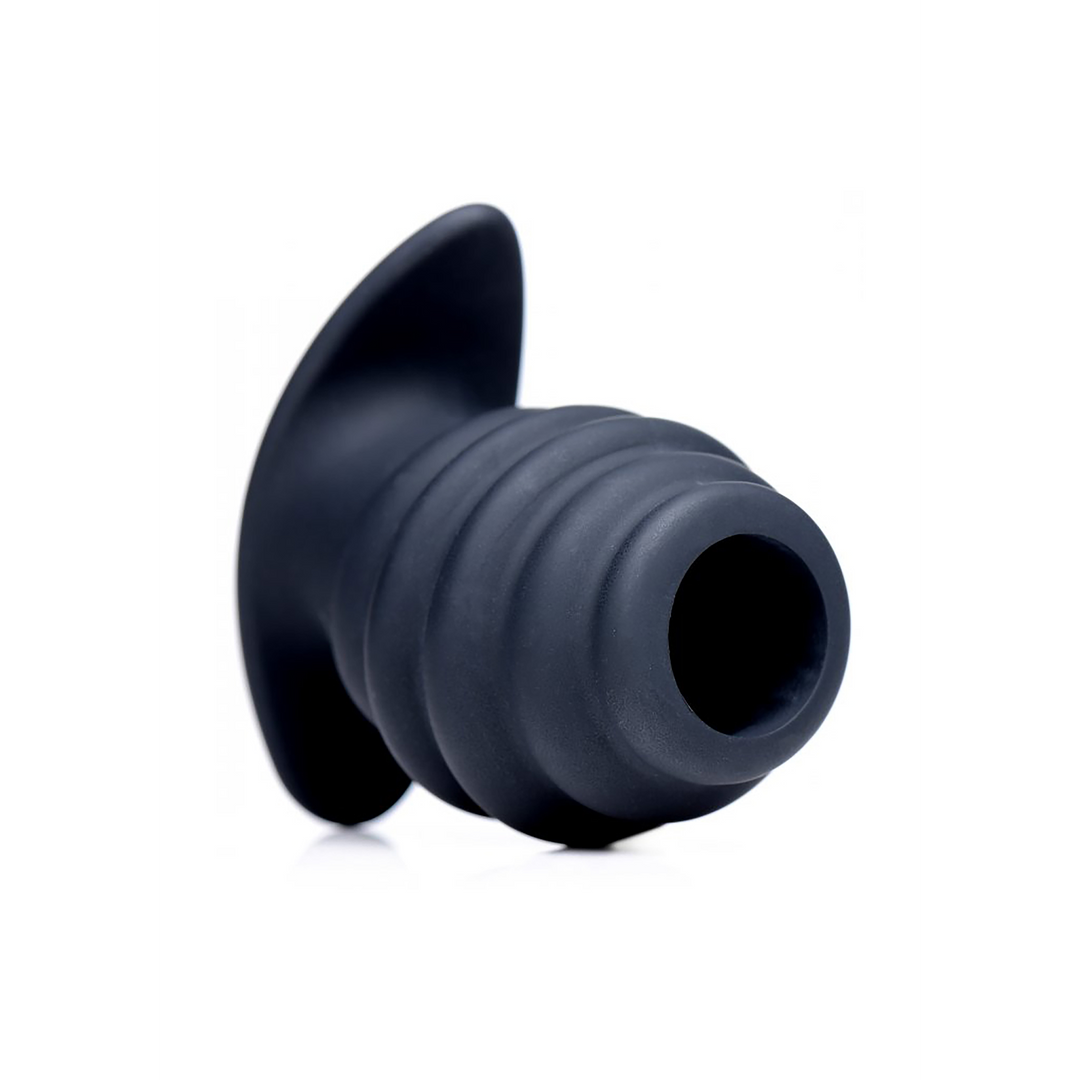 Hive Ass Tunnel - Silicone Ribbed Hollow Anal Plug - Large
