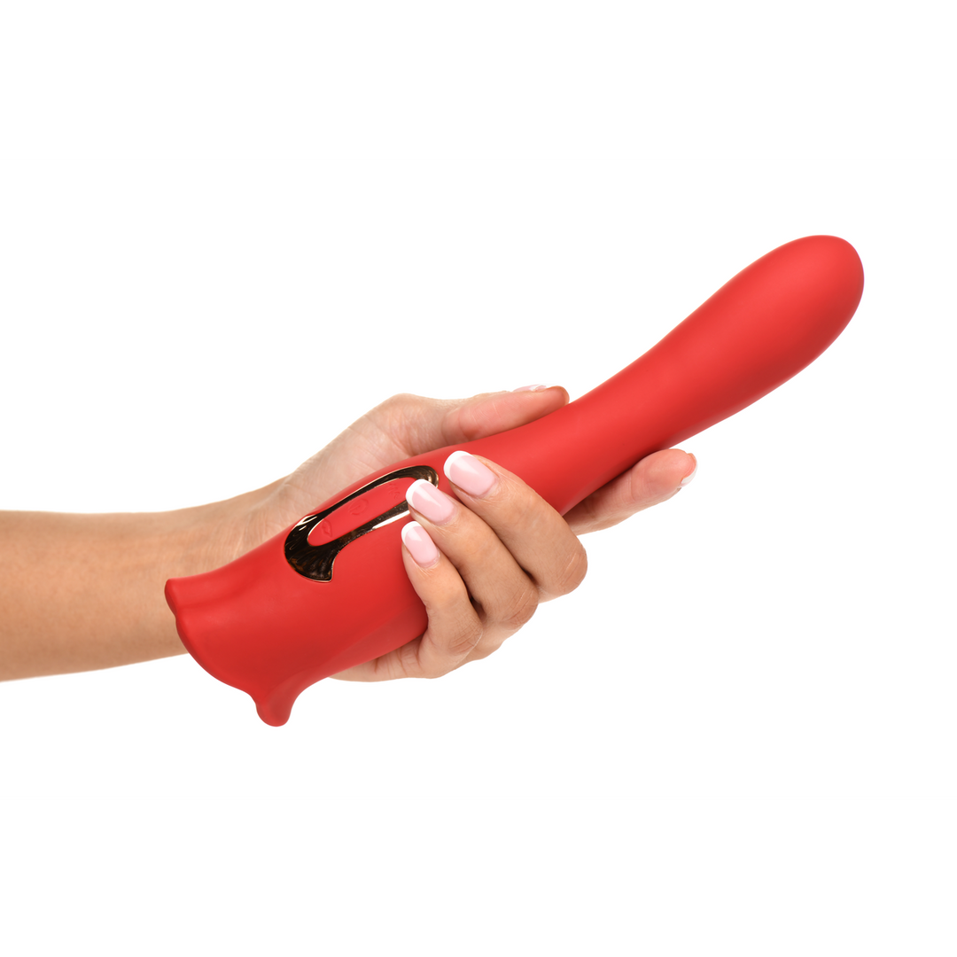 Kiss and Tell Pro - Dual-Ended Kissing Vibrator - Red