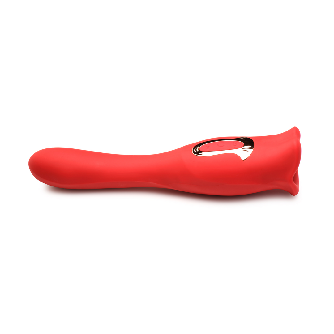 Kiss and Tell Pro - Dual-Ended Kissing Vibrator - Red