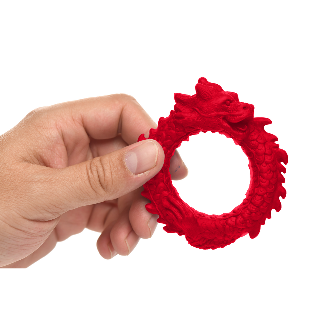 Rise of the Dragon - Silicone Cock Ring - Red
