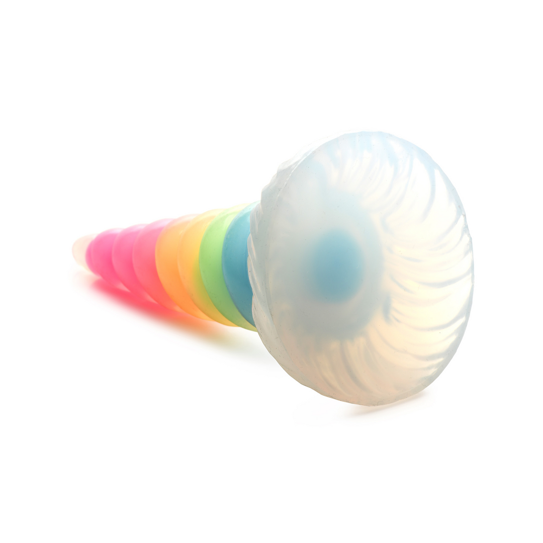 UniGlow - Glow-in-the-Dark Rainbow Silicone Dildo