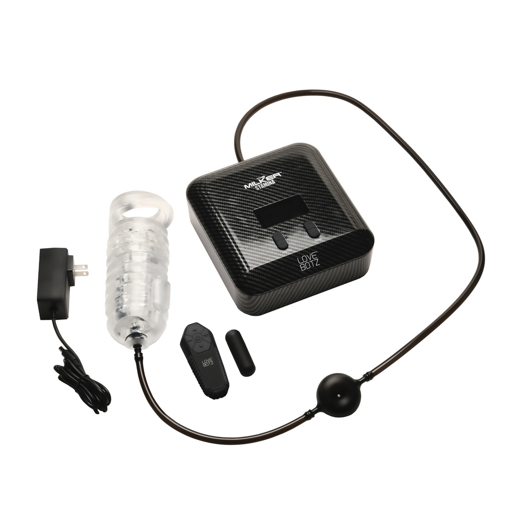 The Milker Stamina - Automatic Vibration and Suction Stroker - Transparent