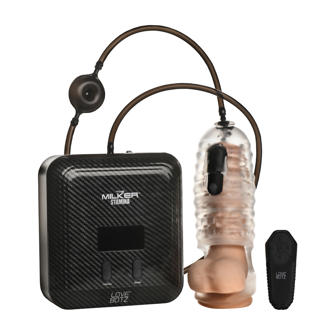The Milker Stamina - Automatic Vibration and Suction Stroker - Transparent