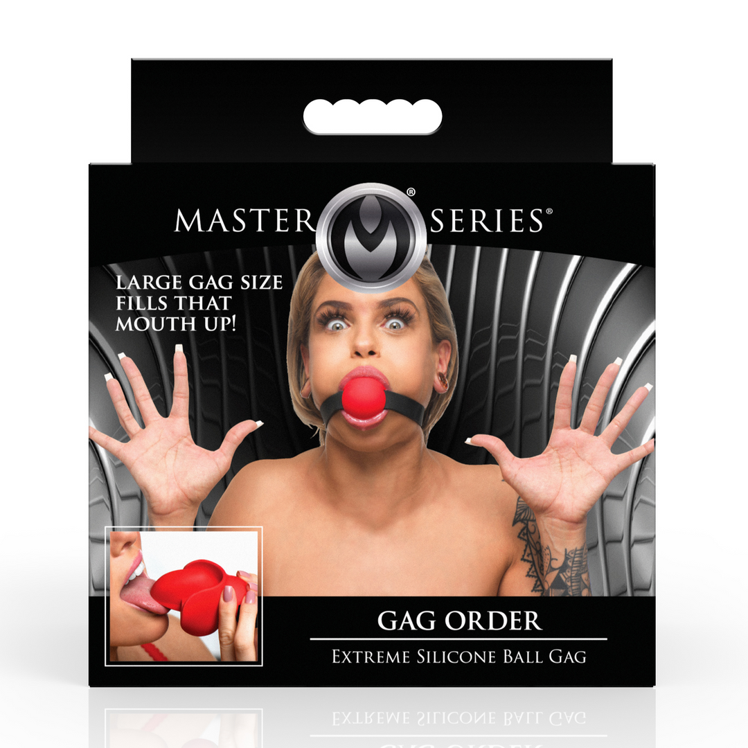 Gag Order - Extreme Silicone Ball Gag - Red
