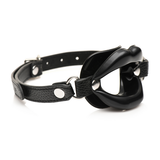 Juicy Lips - Silicone Open Mouth Gag - Black