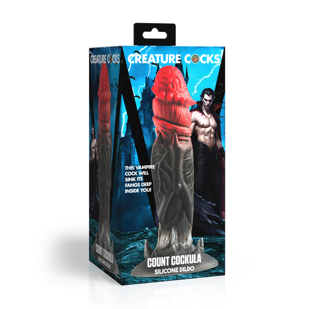 Count Cockula - Silicone Dildo - Red/Black