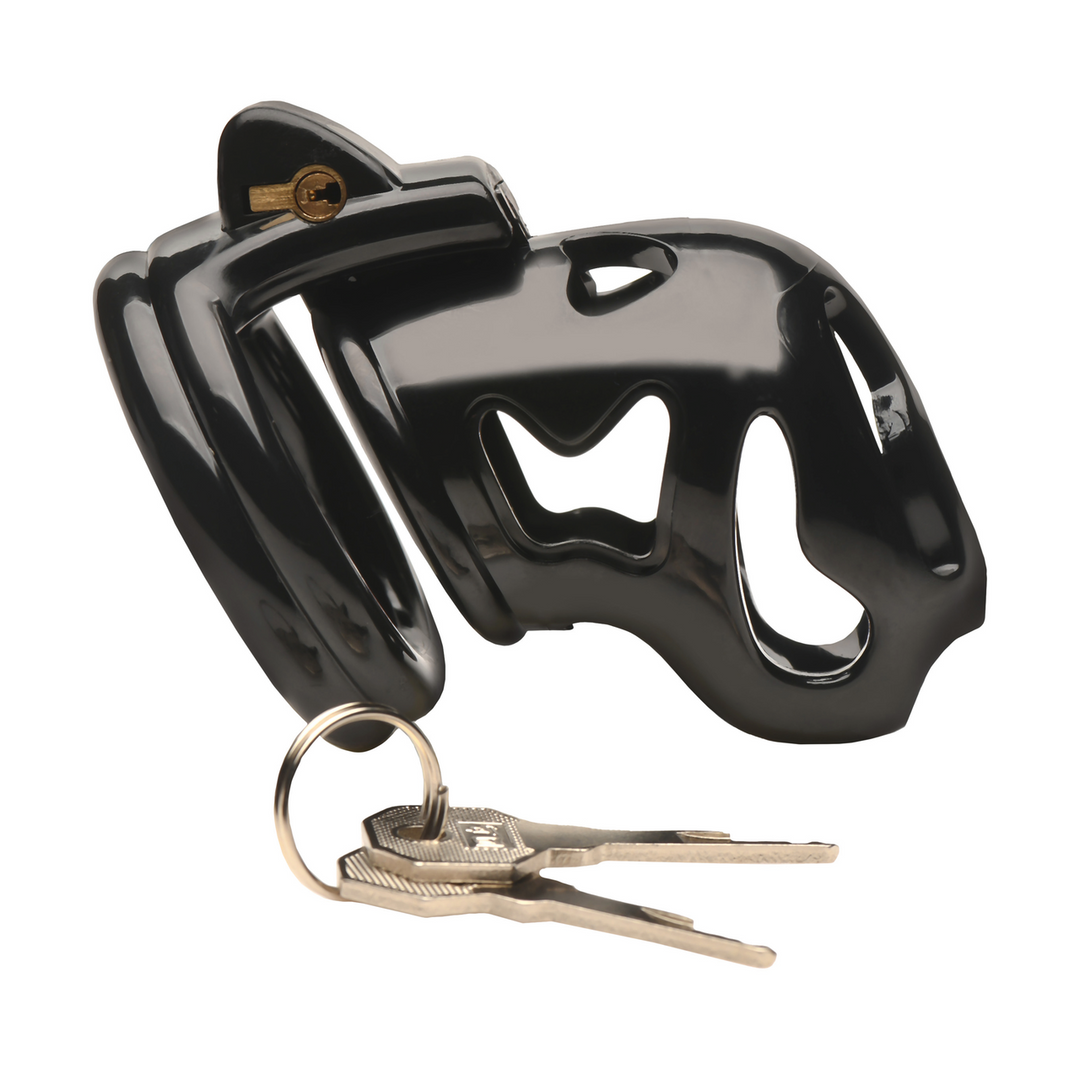 Hard Stop - Double Ring Chastity Cage - Black