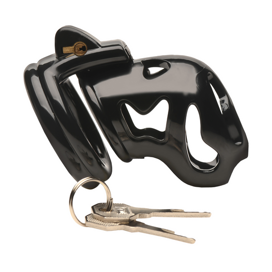 Hard Stop - Double Ring Chastity Cage - Black