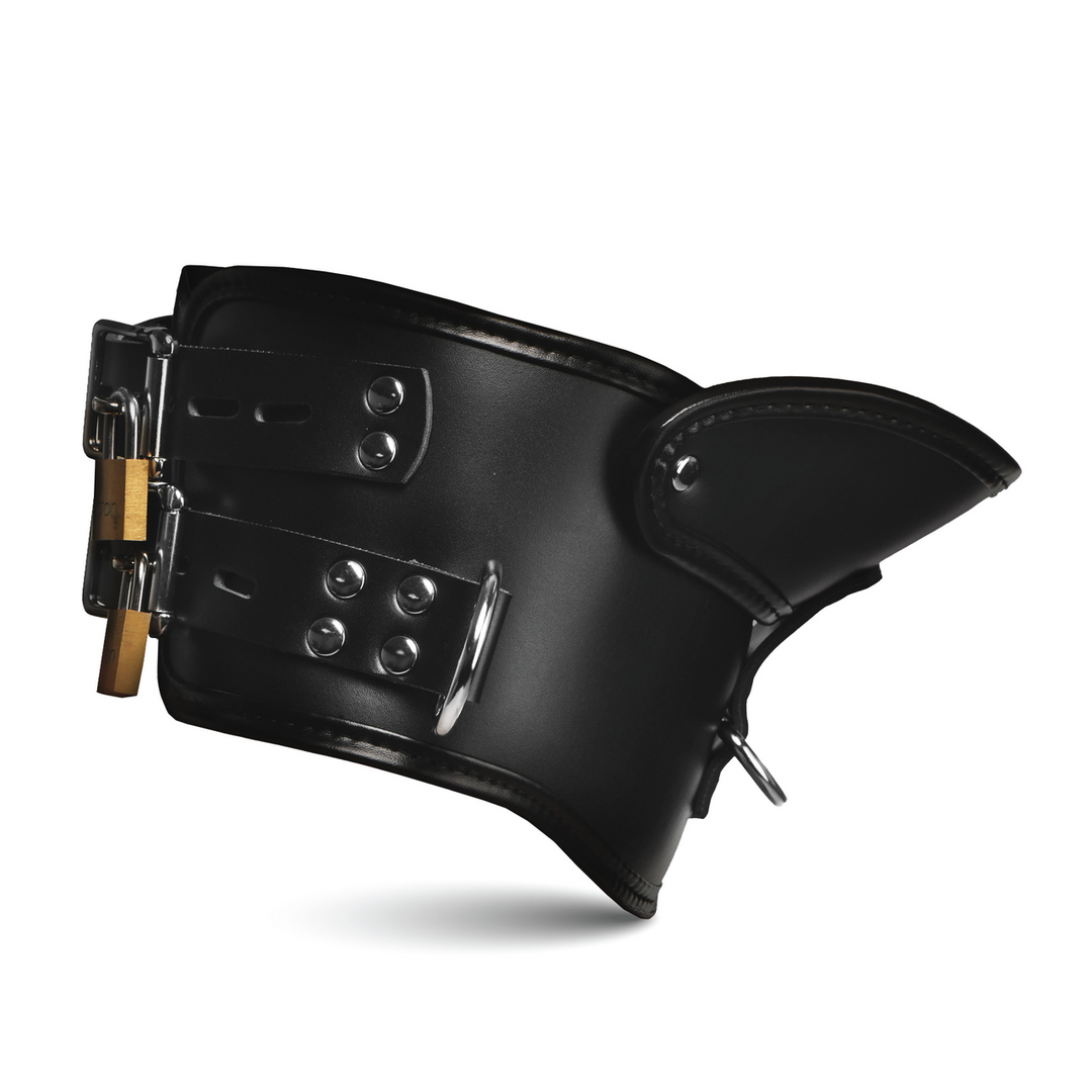 Rigid - Locking Posture Collar with Chin Brace - Black