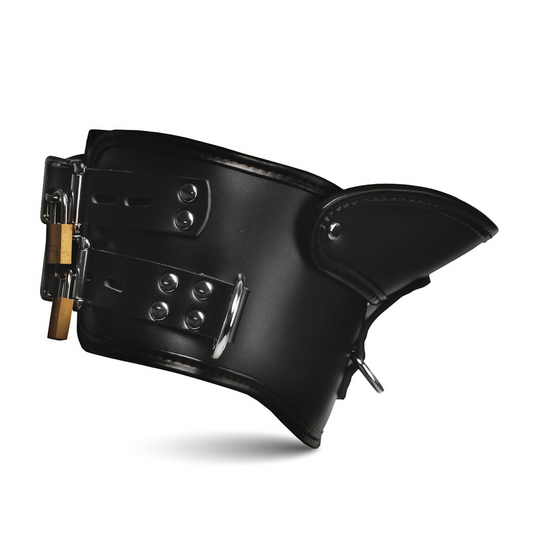 Rigid - Locking Posture Collar with Chin Brace - Black