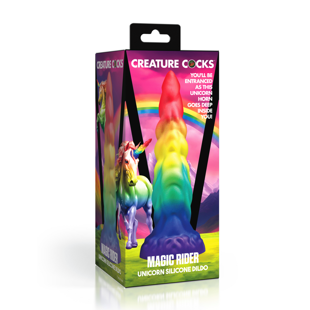 Magic Rider - Unicorn Silicone Dildo - Rainbow