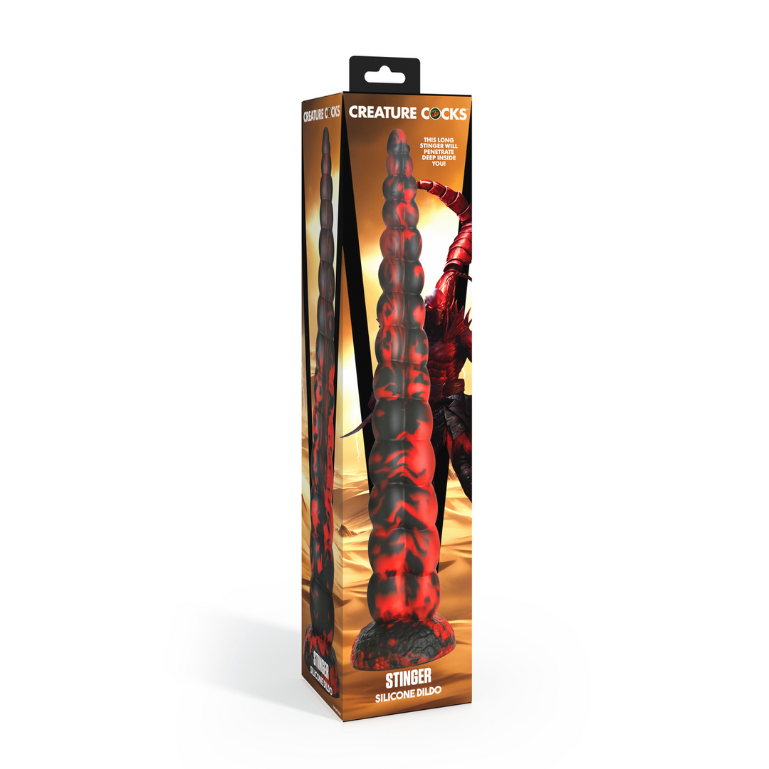 Stinger - Silicone Dildo - Red/Black
