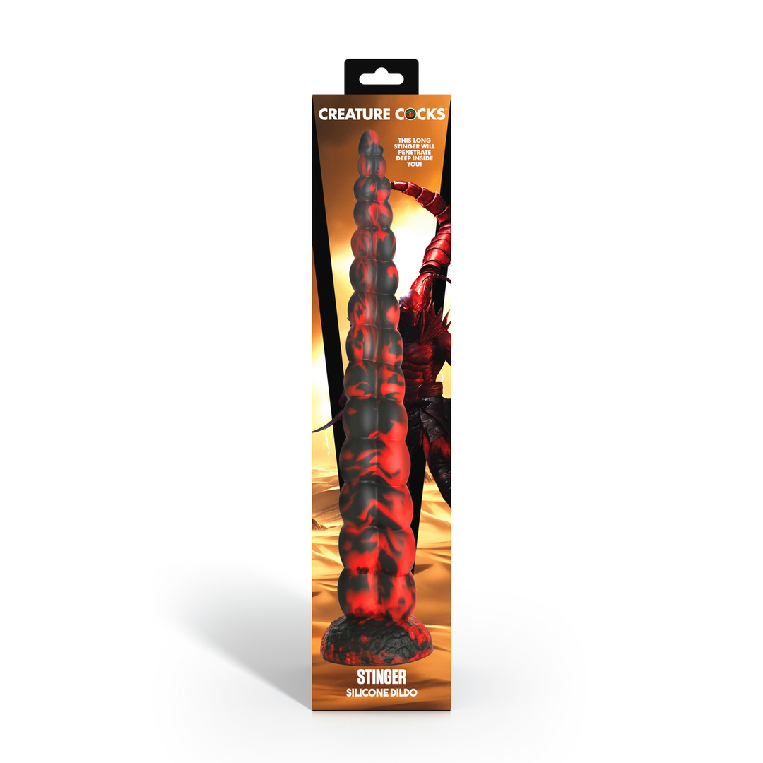 Stinger - Silicone Dildo - Red/Black