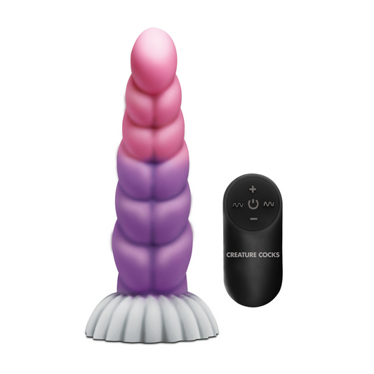 Cloud Rider - Vibrating Unicorn Silicone Dildo - Purple/Pink