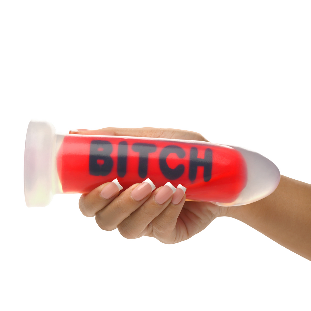 BITCH - Silicone Dildo - Red