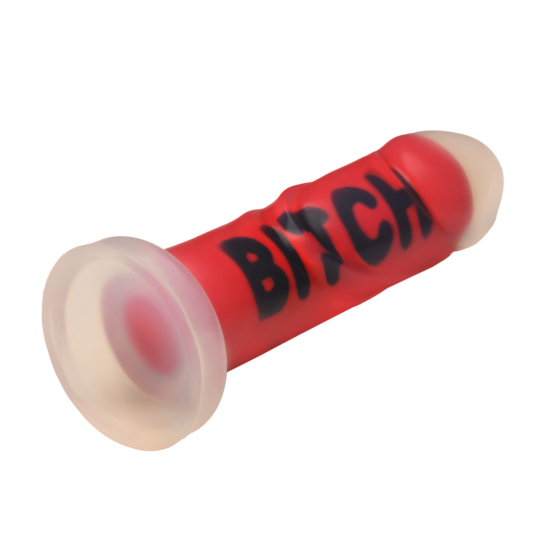 BITCH - Silicone Dildo - Red