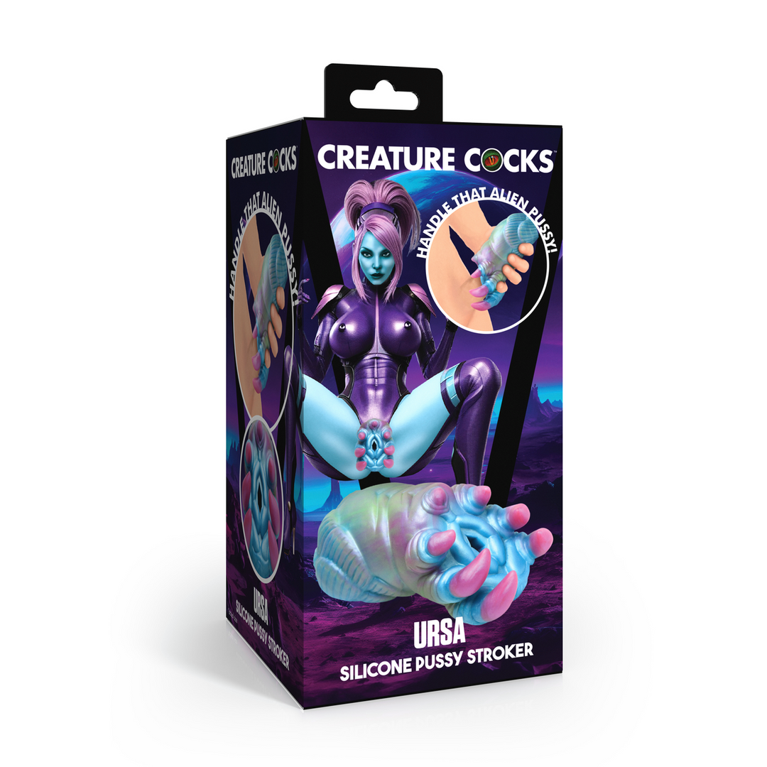 Ursa - Silicone Pussy Stroker - Blue/Purple