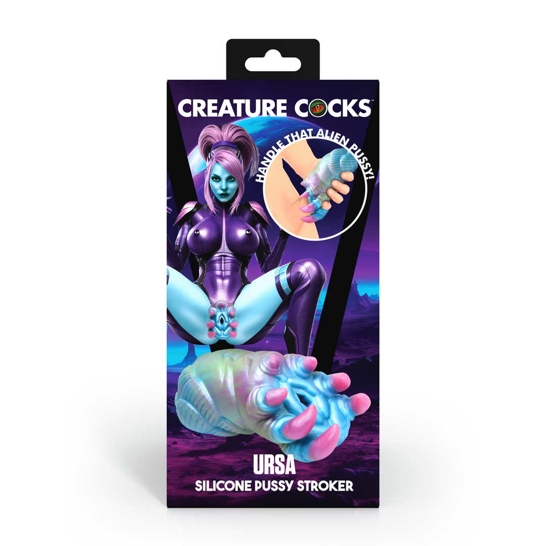 Ursa - Silicone Pussy Stroker - Blue/Purple