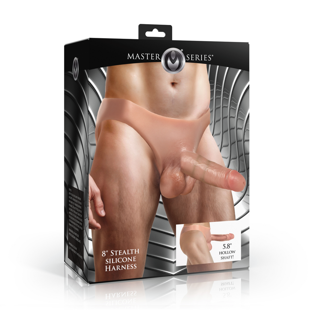 Stealth Hollow Silicone Strap-On Harness - 8 / 20 cm