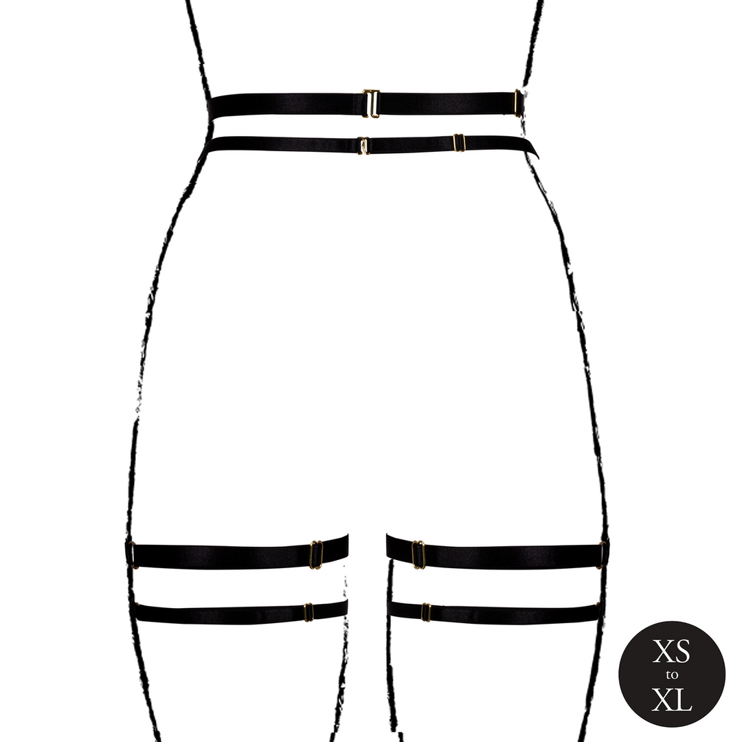 Double Strap Garter Belt with Adjustable Sliders