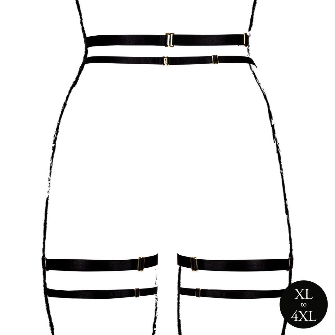 Double Strap Garter Belt with Adjustable Sliders