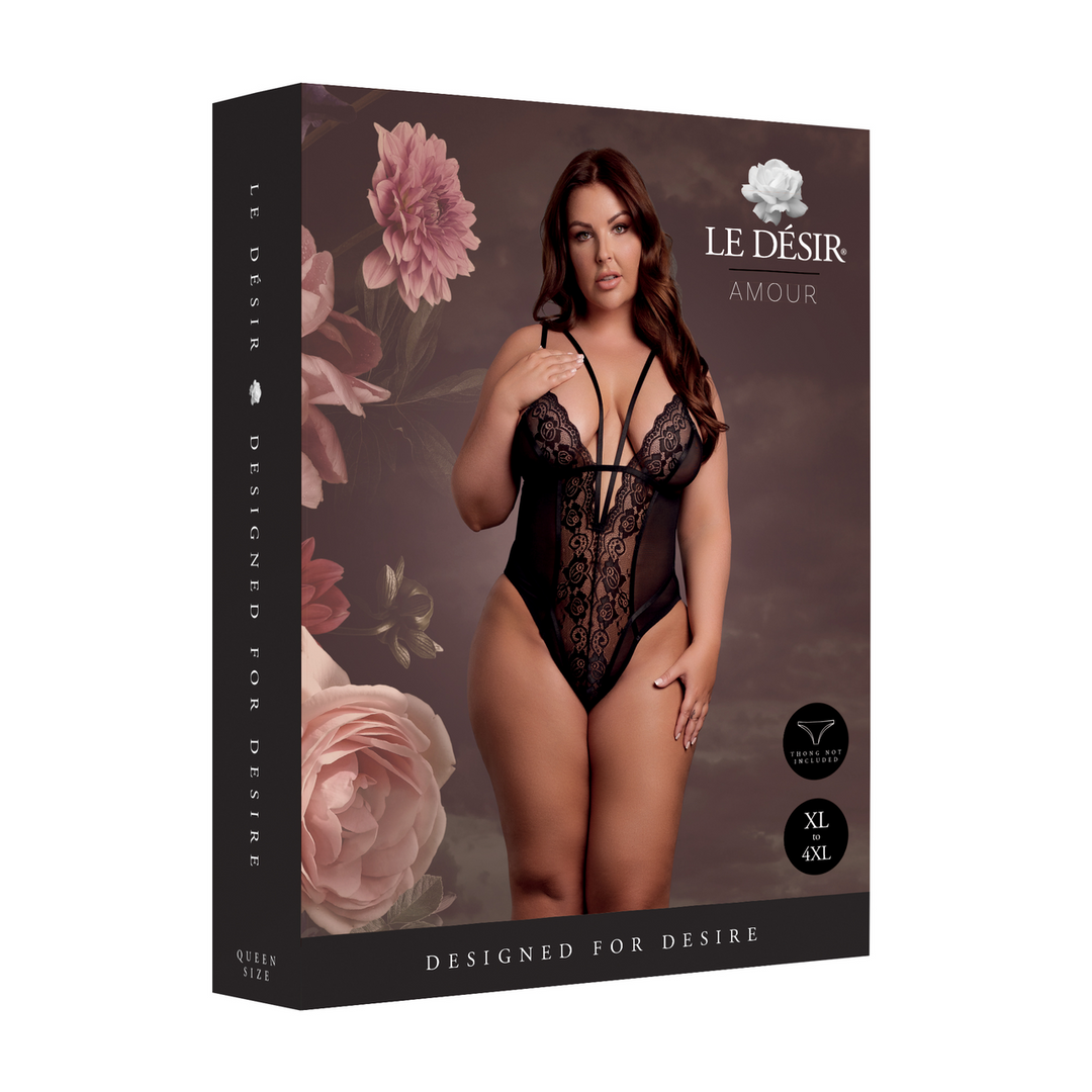 Wireless Lace Bodysuit with Adjustable Sliders
