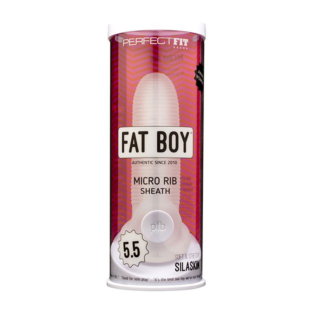 Fat Boy Micro Ribbed Sheath - Dildo - 5.5 / 14 cm