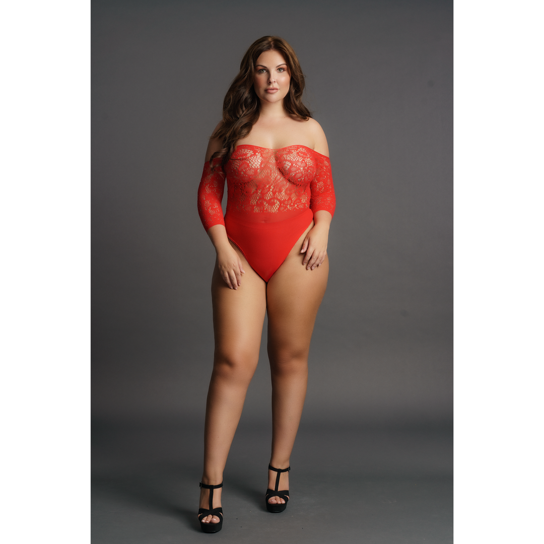 Crotchless Rhinestone Teddy