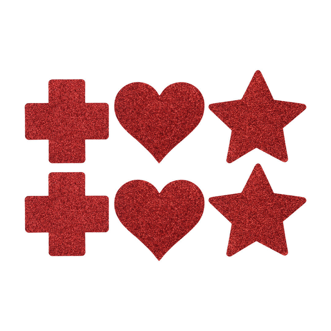 Nipple Cover Set - Cross Star Heart